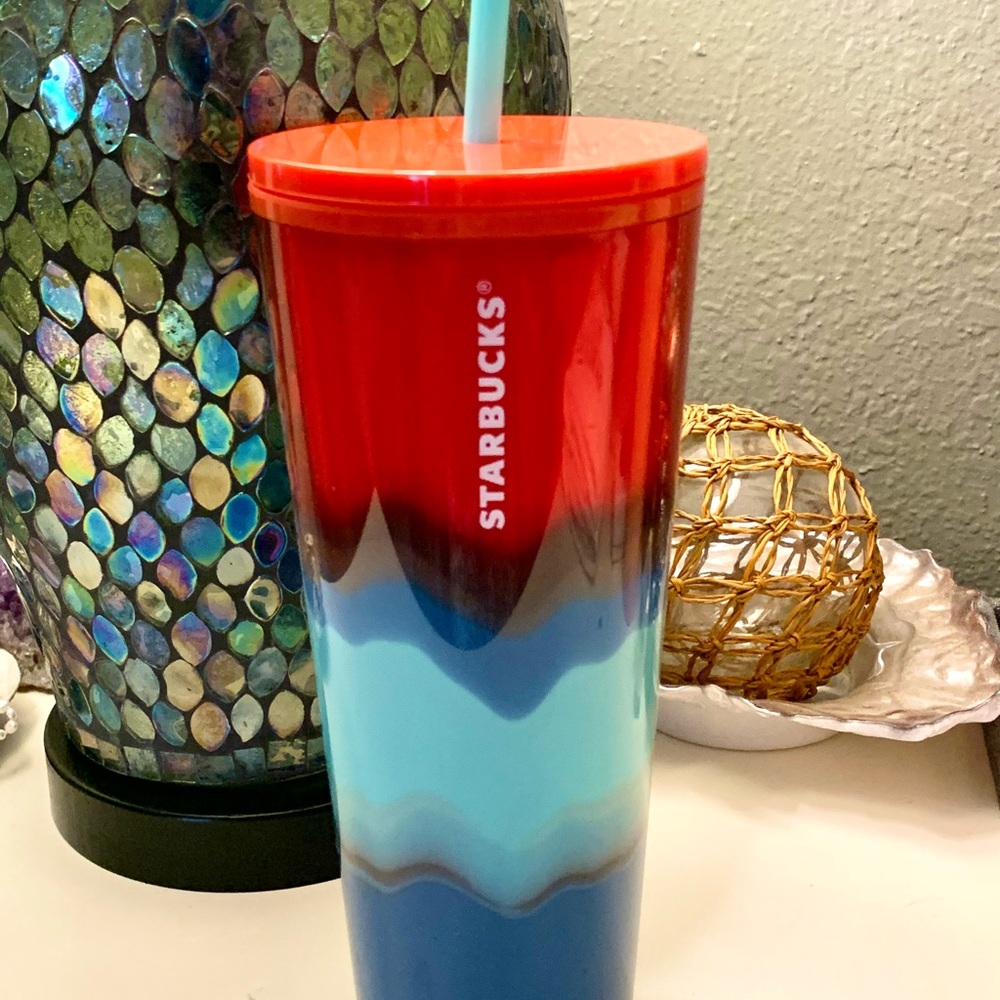 Starbucks Summer 2021 Red & Blue Venti Tumbler